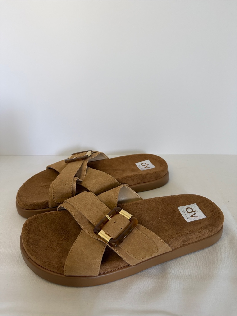 DV by Dolce Vita by Dolce Vita Tan Buckle Slide Sandals size 10